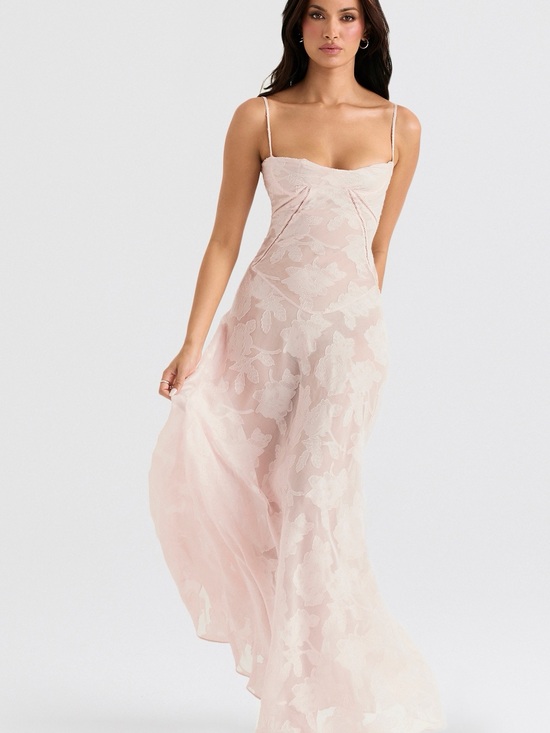 House of CB Dresses & Skirts - House of CB Blush Floral Lace Slip Gown